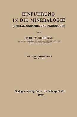 Kartonierter Einband Einführung in die Mineralogie von Carl Wilhelm Correns