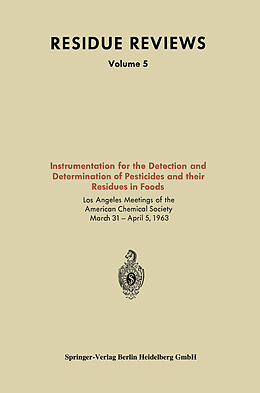 Kartonierter Einband Instrumentation for the Detection and Determination of Pesticides and their Residues in Foods von Kenneth A. Loparo
