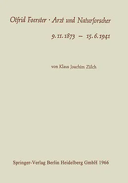 E-Book (pdf) Otfrid Foerster · Arzt und Naturforscher von Klaus Joachim Zülch