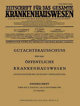 E-Book (pdf) Gutachterausschuß für das öffentliche Krankenhauswesen von Geh. Regierungs- und Medizinalrat Alter