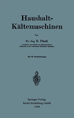 E-Book (pdf) Haushalt-Kältemaschinen von Rudolf Plank