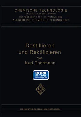 E-Book (pdf) Destillieren und Rektifizieren von Kurt Thormann