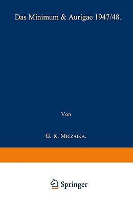 E-Book (pdf) Das Minimum von zeta Aurigae 1947/48 von Gerhard R. Miczaika