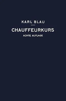 E-Book (pdf) Chauffeurkurs von Karl Blau