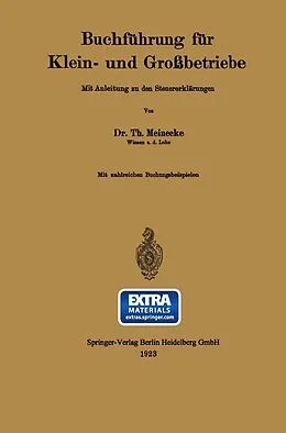 E-Book (pdf) Buchführung für Klein- und Großbetriebe von Theodor Meinecke