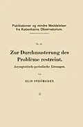 E-Book (pdf) Zur Durchmusterung des Problème restreint von Elis Strömgren