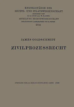 E-Book (pdf) Zivilprozessrecht von James Paul Goldschmidt