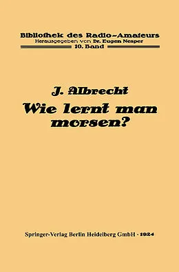E-Book (pdf) Wie lernt man morsen? von Julius Albrecht