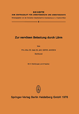 E-Book (pdf) Zur Nervösen Belastung Durch Lärm von G. Jansen