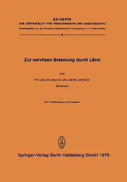 E-Book (pdf) Zur Nervösen Belastung Durch Lärm von G. Jansen
