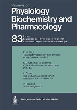 Kartonierter Einband Reviews of Physiology, Biochemistry and Pharmacology von R. H. Adrian, H. Rasmussen, A. E. Renold