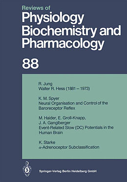 Kartonierter Einband Reviews of Physiology, Biochemistry and Pharmacology von R. H. Adrian, H. Rasmussen, A. E. Renold