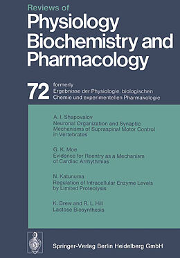 Kartonierter Einband Reviews of Physiology, Biochemistry and Pharmacology von R. H. Adrian, A. E. Renold, U. Trendelenburg