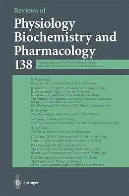 Kartonierter Einband Reviews of Physiology, Biochemistry and Pharmacology von D. Fürst, G. Schultz, W. J. Lederer