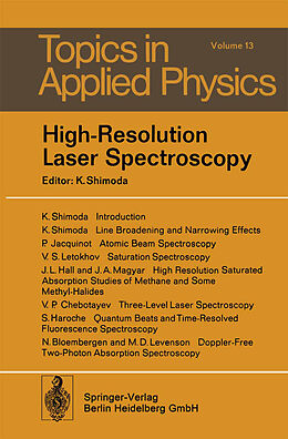 Couverture cartonnée High-Resolution Laser Spectroscopy de 