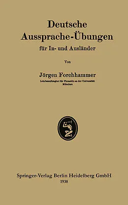 E-Book (pdf) Deutsche Aussprache-Übungen für In- und Ausländer von Jørgen Forchhammer
