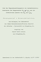 E-Book (pdf) Über die Temperaturabhängigkeit der Dielektrizitäts-konstanten des Gasgemisches NO2  N2O4 und die elektrischen Momente von NO2 und N2O4 von Rudolf Willi Schulz