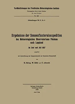 E-Book (pdf) Ergebnisse der Sonnenfinsternisexpedition von Reinhard Süring, Wilhelm Kühl, Fritz Albrecht