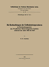 E-Book (pdf) Die Beobachtungen der Erdbodentemperaturen von Hans Robert Scultetus