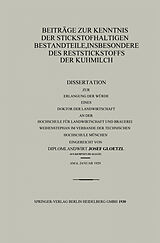 E-Book (pdf) Beiträge zur Kenntnis der stickstoffhaltigen Bestandteile, insbesondere des Reststickstoffs der Kuhmilch von Josef Gloetzl