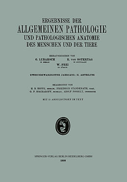 Kartonierter Einband Ergebnisse der Allgemeinen Pathologie und Pathologischen Anatomie des Menschen und der Tiere von H. B. Hoppe, Friedrich Standenath, G. P. Ssacharoff