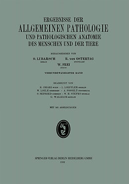 Kartonierter Einband Ergebnisse der allgemeinen Pathologie und pathologischen Anatomie von H. Chiari, L. LOEFFLER, W. Loele