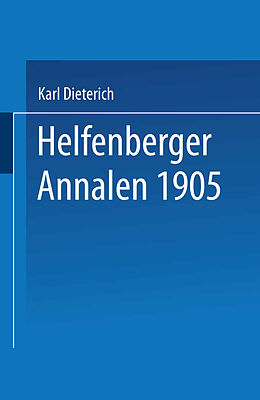 Kartonierter Einband Helfenberger Annalen 1905 von Eugen Dieterich