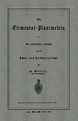 Kartonierter Einband Die Elementar-Planimetrie von H. Müller