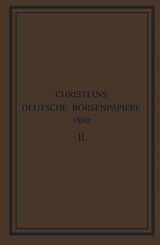 Kartonierter Einband Deutsche Börsenpapiere von Friedrich Wilhelm Christians