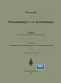 E-Book (pdf) Versuche über die Widerstandsfähigkeit von Kesselwandungen von C. BACH