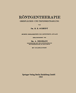 E-Book (pdf) Röntgentherapie von H. E. Schmidt, Arthur Hessmann