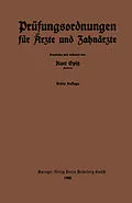 E-Book (pdf) Prüfungsordnungen für Ärzte und Zahnärzte von Kurt Opitz
