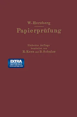 E-Book (pdf) Papierprüfung von Wilhelm Herzberg, B. Schulze, W. Herzberg