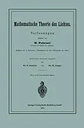 E-Book (pdf) Mathematische Theorie des Lichtes von Henri Poincaré, J. Blondin, E. Gumlich