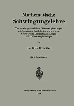 E-Book (pdf) Mathematische Schwingungslehre von Erich Schneider