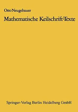 E-Book (pdf) Mathematische Keilschrift-Texte von Otto Neugebauer
