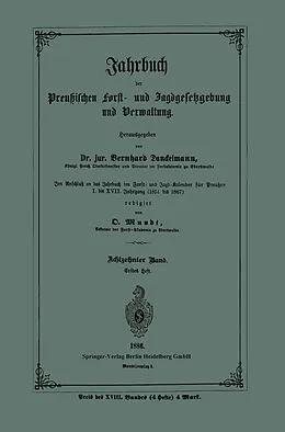 E-Book (pdf) Jahrbuch der Preußischen Forst- und Jagdgesetzgebung und Verwaltung von O. Mundt