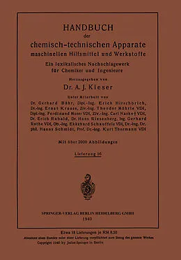 E-Book (pdf) Handbuch der chemisch-technischen Apparate maschinellen Hilfsmittel und Werkstoffe von Ernst Krause, Theodor Möhrle, Ferdinant Moser