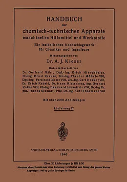 E-Book (pdf) Handbuch der chemisch-technischen Apparate maschinellen Hilfsmittel und Werkstoffe von Ernst Krause, Theodor Möhrle, Ferdinant Moser