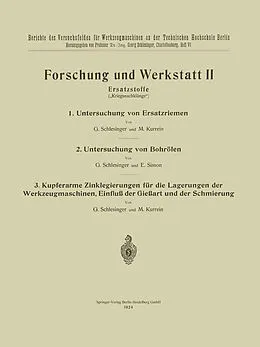 E-Book (pdf) Forschung und Werkstatt II von Max Kurrein, G. Schlesinger, E. Simon