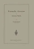 E-Book (pdf) Formelle Gesetze im römischen Rechte von Alfred Pernice