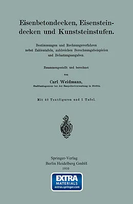 E-Book (pdf) Eisenbetondecken, Eisensteindecken und Kunststeinstufen von Carl Weidmann