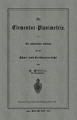 E-Book (pdf) Die Elementar-Planimetrie von H. Müller