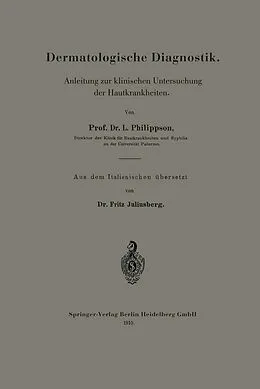E-Book (pdf) Dermatologische Diagnostik von Prof. Dr. L. Philippson