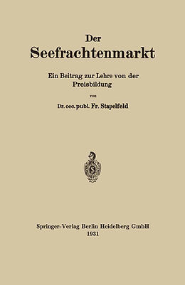 E-Book (pdf) Der Seefrachtenmarkt von Fr Stapelfeld