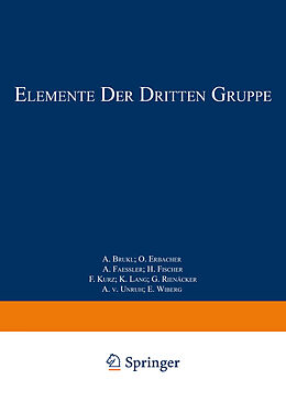 Kartonierter Einband Elemente der Dritten Gruppe von A. Brukl, O. Erbacher, A. Faessler