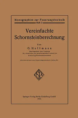 E-Book (pdf) Vereinfachte Schornsteinberechnung von Otto Hoffmann