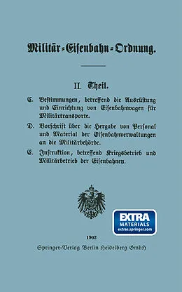 E-Book (pdf) Militär-Eisenbahn-Ordnung von E.S. Mittler & S. Berlin