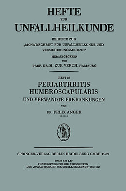 Kartonierter Einband Periarthritis Humeroscapularis und Verwandte Erkrankungen von Felix Anger