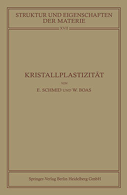 E-Book (pdf) Kristallplastizität von Erich Schmid, Walter Boas